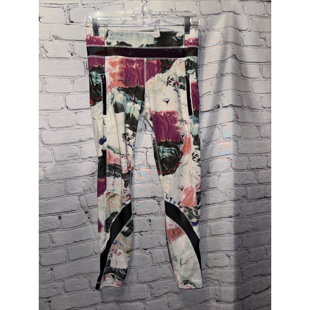 LULULEMON Run Inspire Crop 6 Pigment Wave Multi Black